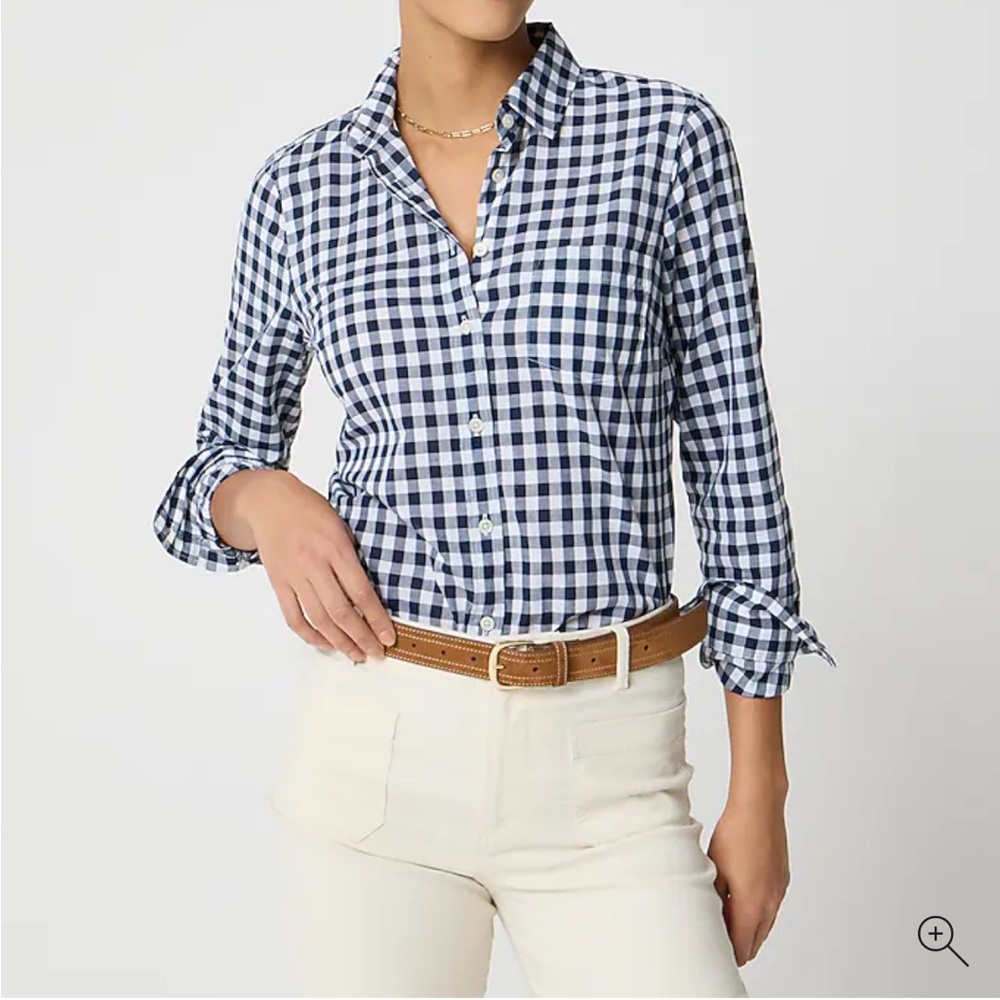 JCrew Blue Gingham Shirt